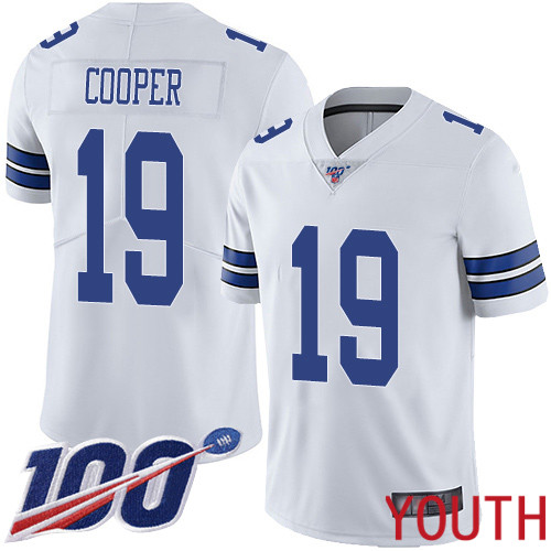 Youth Dallas Cowboys Limited White Amari Cooper Road 19 100th Season Vapor Untouchable NFL Jersey